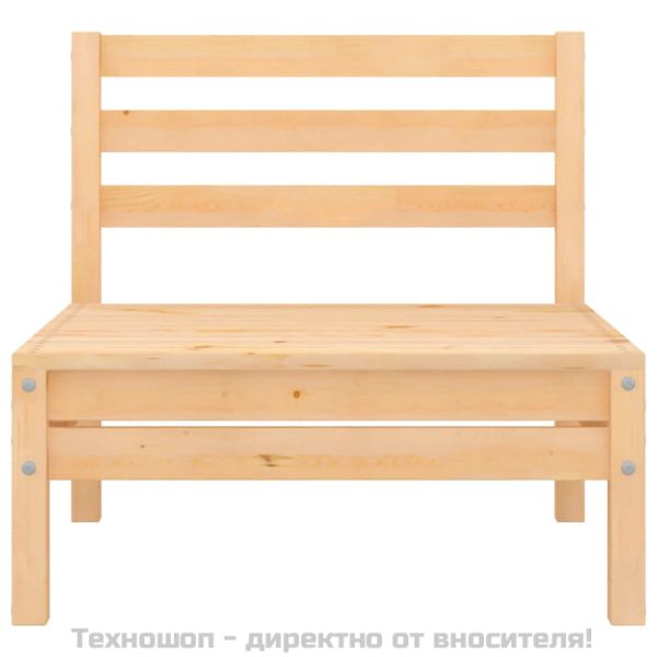 Градински лаундж комплект от 4 части, бор масив