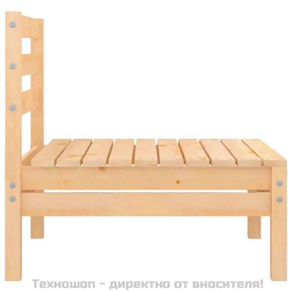 Градински лаундж комплект от 4 части, бор масив