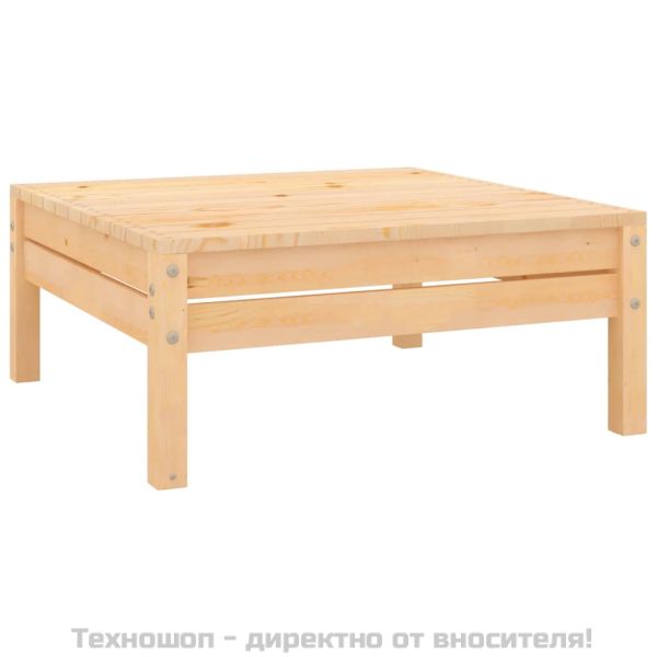 Градински лаундж комплект от 4 части, бор масив