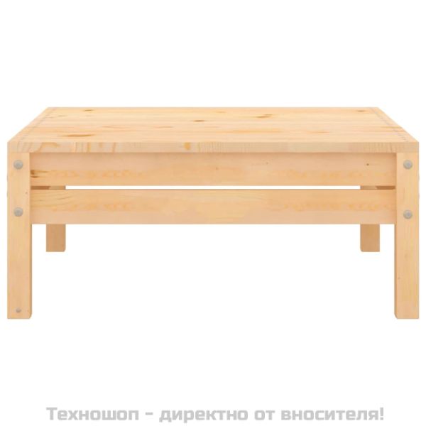 Градински лаундж комплект от 4 части, бор масив