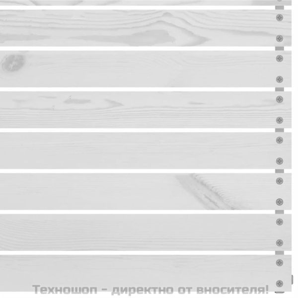 Градински средни дивани, 4 бр, бели, бор масив