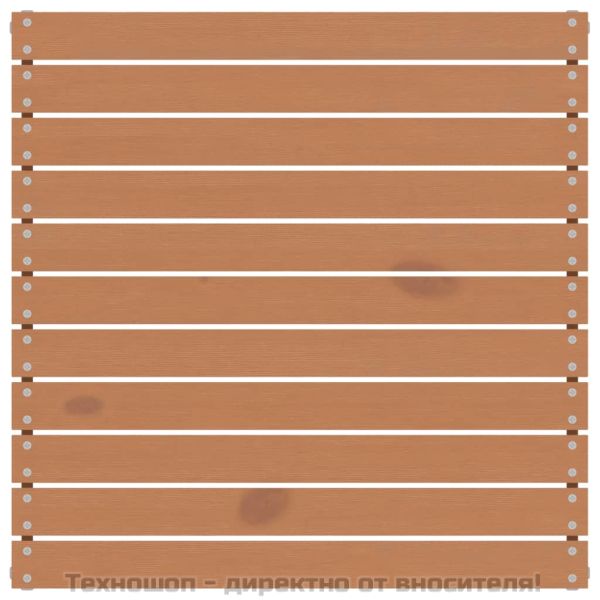 Градински лаундж комплект, 4 части, бор масив, меденокафяв