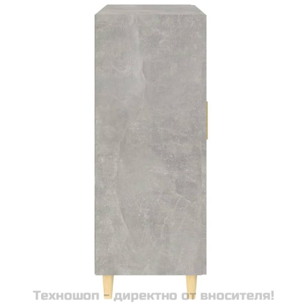 Сайдборд, бетонно сив, 69,5x34x90 см, инженерно дърво