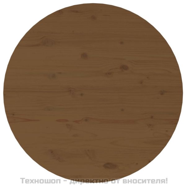 Кафе маса, меденокафява, Ø 55x45 см, борово дърво масив