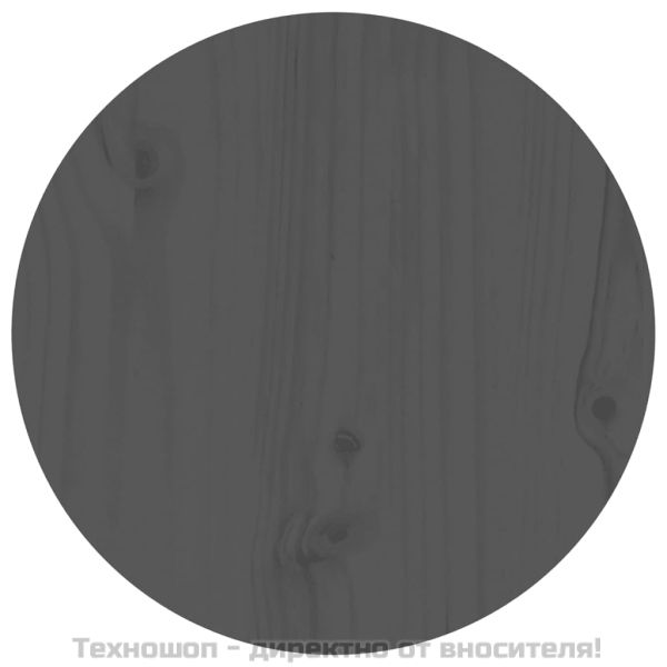 Кафе маса, сива, Ø 40x60 см, борово дърво масив