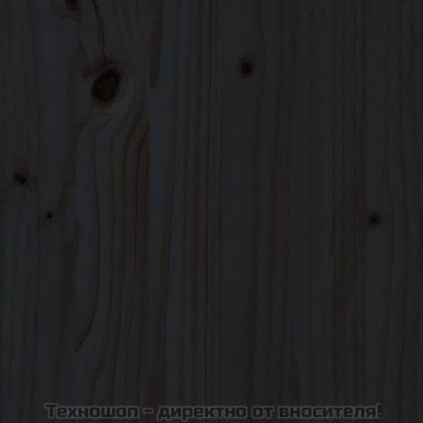 Кафе маса, черна, Ø 35x35 см, борово дърво масив