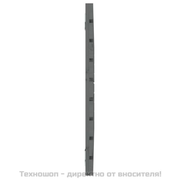 Стенна табла за спалня, сива, 96x3x63 см, борово дърво масив