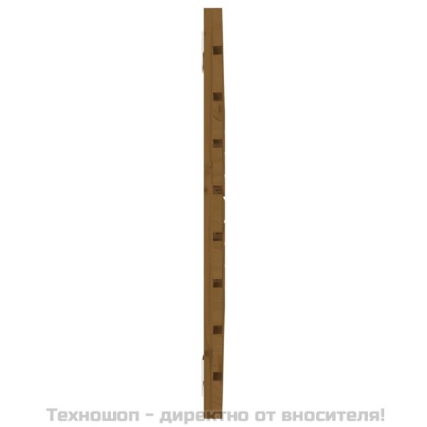 Стенна табла за спалня, меденокафява, 96x3x63 см, бор масив