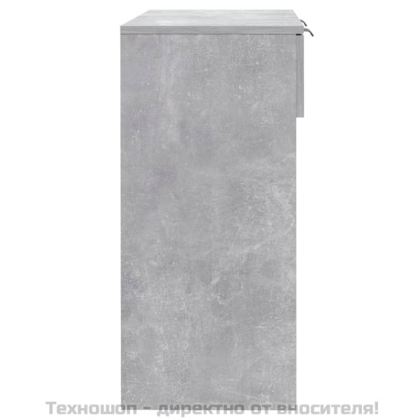 Конзолна маса, бетонно сива, 90x36x75 см, инженерно дърво