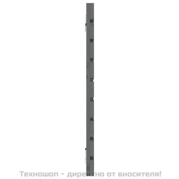 Стенна табла за спалня, сива, 156x3x63 см, борово дърво масив