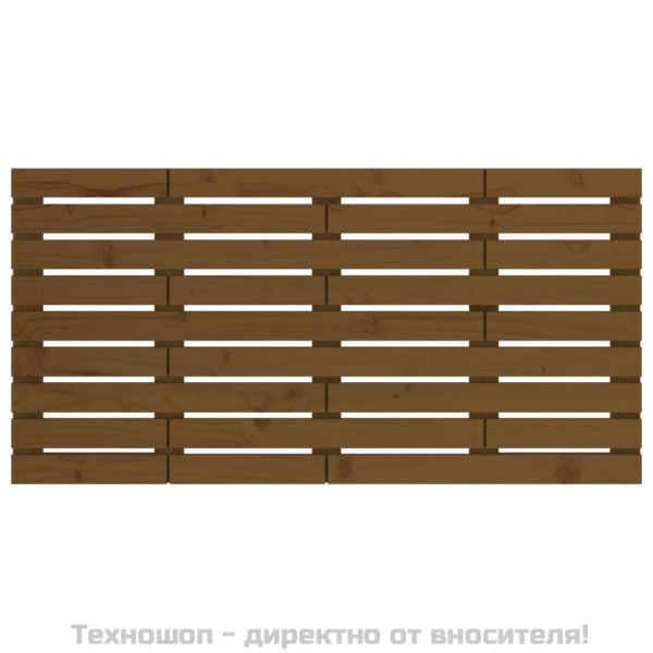 Стенна табла за спалня, меденокафява, 146x3x63 см, бор масив