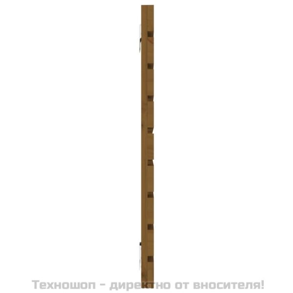 Стенна табла за спалня, меденокафява, 146x3x63 см, бор масив