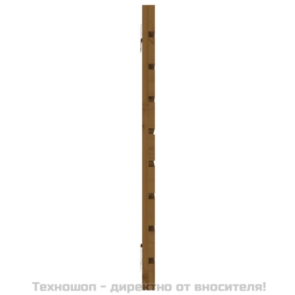 Стенна табла за спалня, меденокафява, 156x3x63 см, бор масив