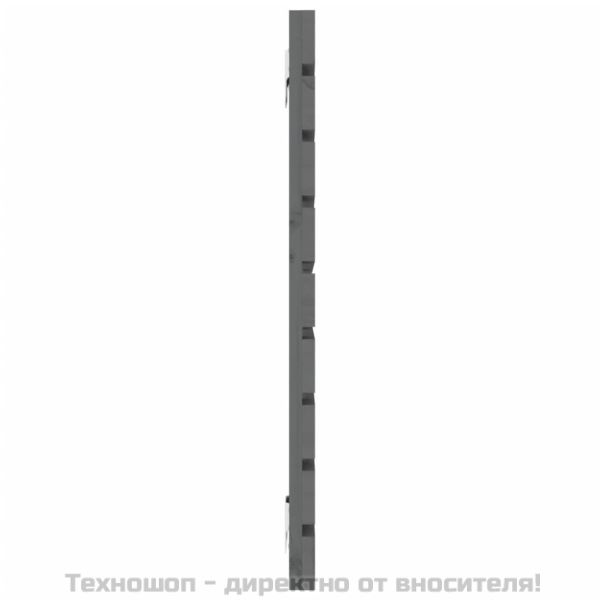 Стенна табла за спалня, сива, 146x3x63 см, борово дърво масив