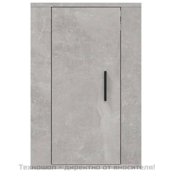 ТВ шкаф за стенен монтаж, бетонно сиво, 40x34,5x60 см