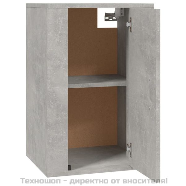 ТВ шкаф за стенен монтаж, бетонно сиво, 40x34,5x60 см