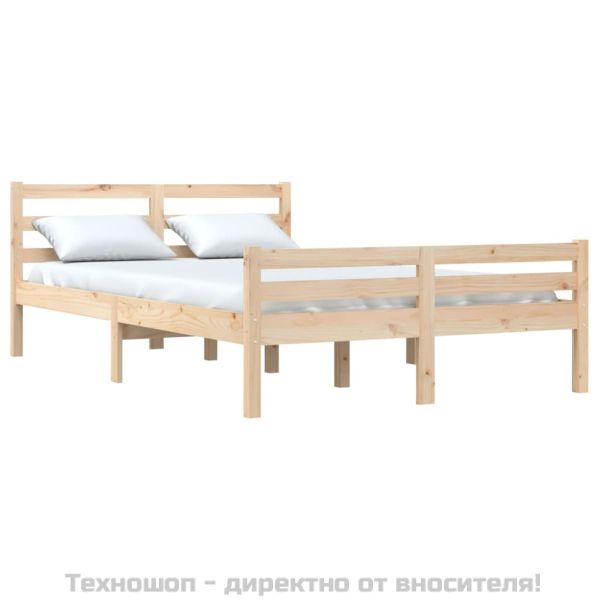 Рамка за легло, масивно дърво, 140х190 см