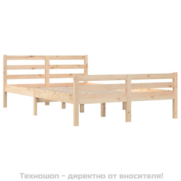 Рамка за легло, масивно дърво, 140х190 см