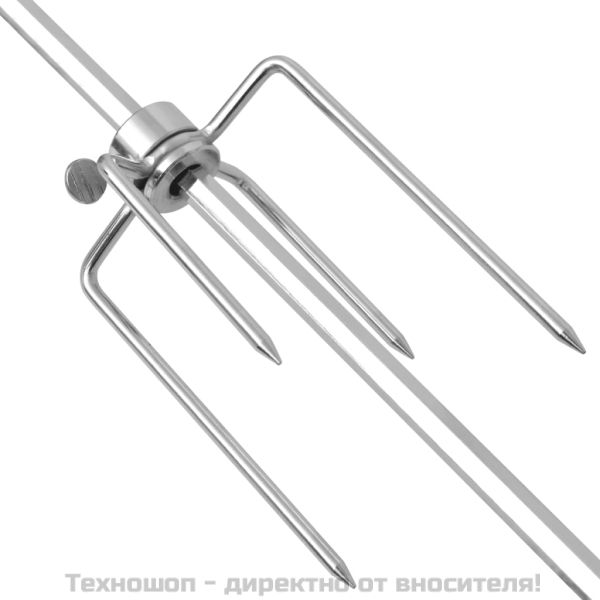 Барбекю шиш за ротисерия с мотор, стомана. 1000 мм