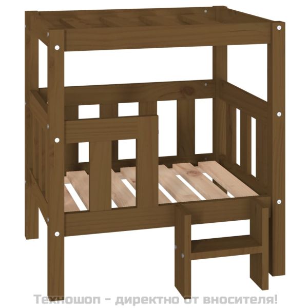 Кучешко легло, меденокафяво, 65,5x50,5x70 см, бор масив