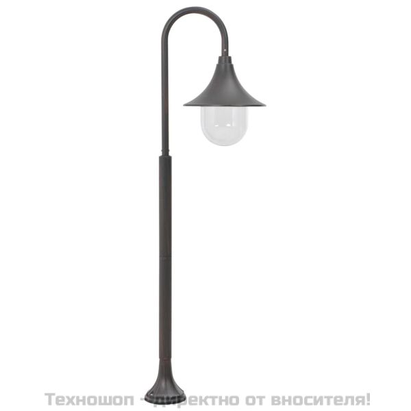 Градински стълб, E27, 120 см, алуминий, бронз