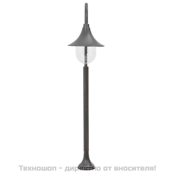 Градински стълб, E27, 120 см, алуминий, бронз