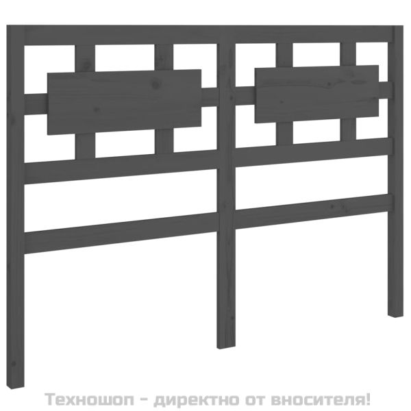 Горна табла за легло, сива, 165,5x4x100 см, бор масив