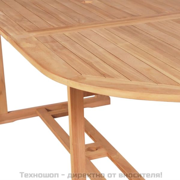 Градинска маса, 180x90x75 cм, тиково дърво масив