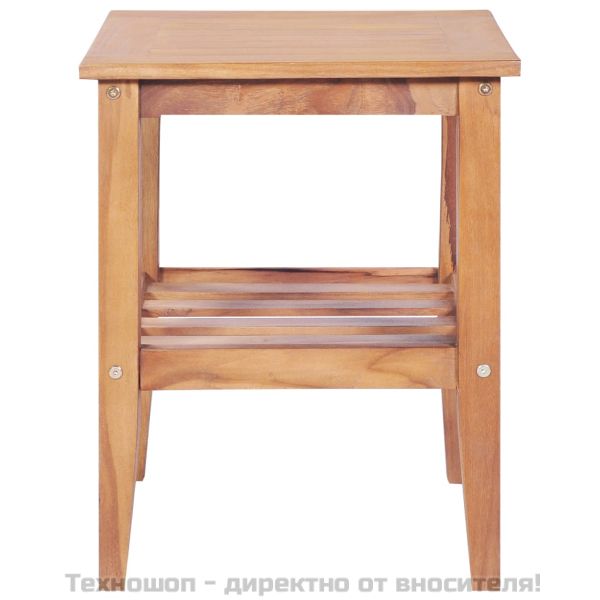 Маса за кафе, 40x40x50 см, квадратна, тиково дърво масив