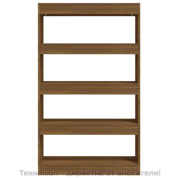 Библиотека/разделител, кафяв дъб, 80x30x135 см, инженерно дърво