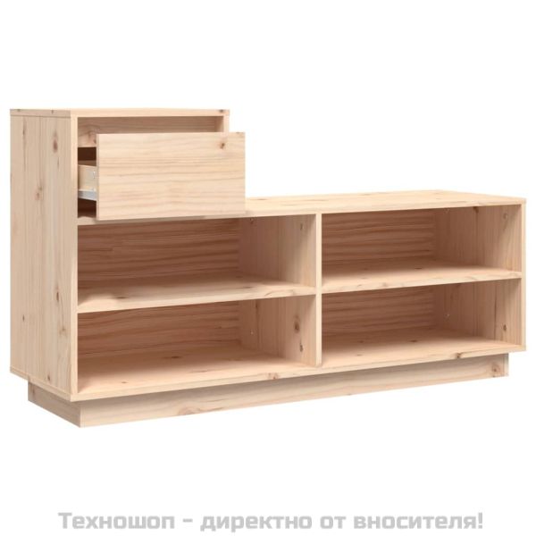 Пейка за обувки, 110x34x61 см, бор масив