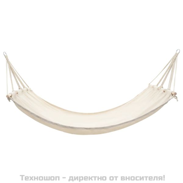 Хамак с дървени летви, кремав, 210 x 150 см