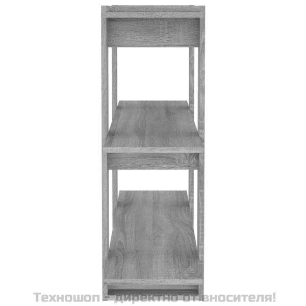 Библиотека/разделител за стая, сив сонома, 100x30x87 см