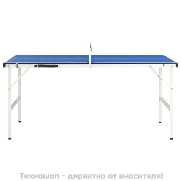 Маса за пинг-понг, 5 фута, с мрежа, 152x76x66 см, синя