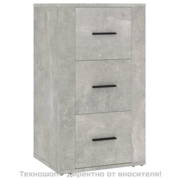 Сайдборд, бетонно сив, 40x33x70 см, инженерно дърво