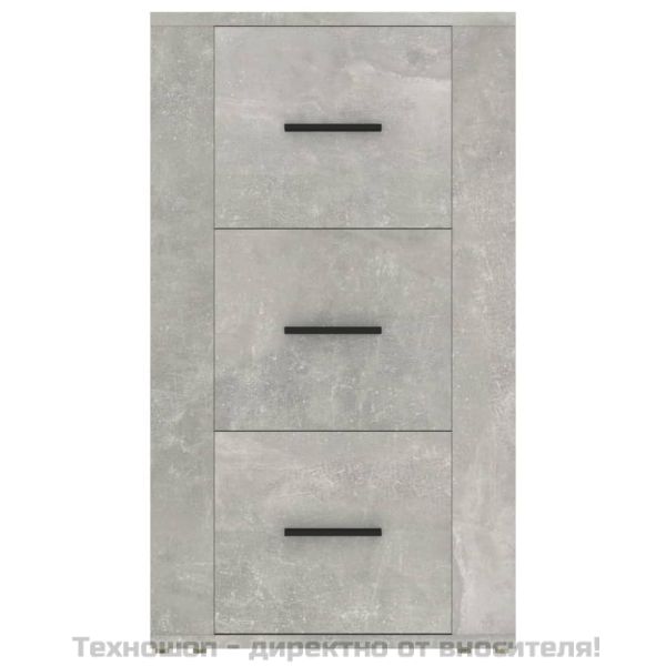 Сайдборд, бетонно сив, 40x33x70 см, инженерно дърво