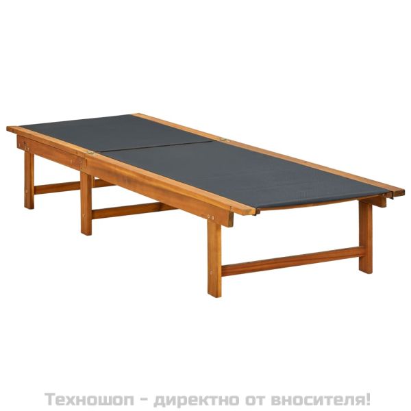 Шезлонг, акациево дърво масив и textilene