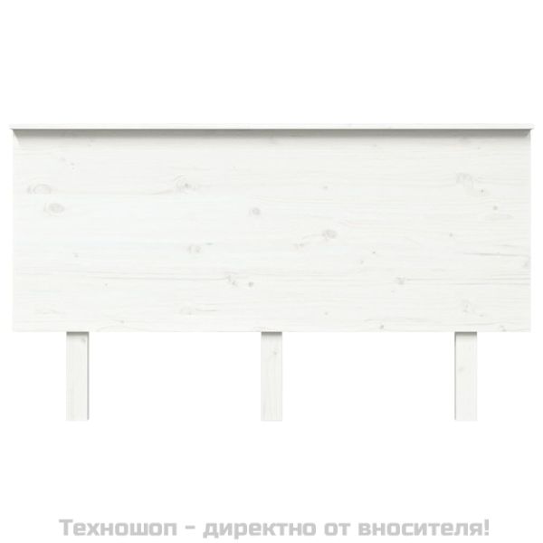 Горна табла за легло, бяла, 144x6x82,5 см, бор масив