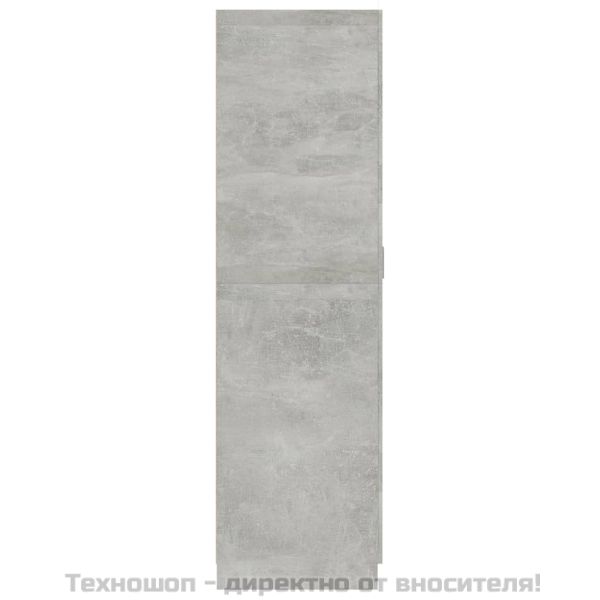 Гардероб, бетонно сив, 80x52x180 см, инженерно дърво
