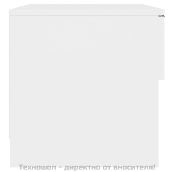 Нощни шкафчета, 2 бр, бели, инженерно дърво