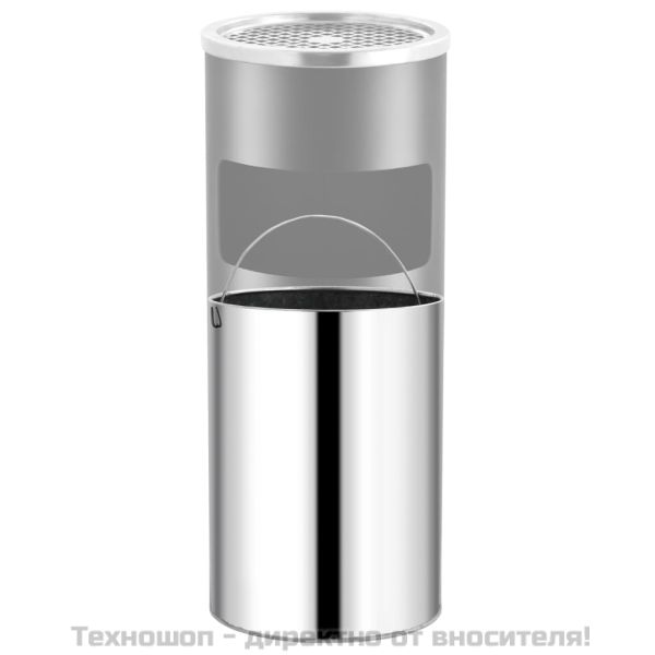 Хотелски кош-пепелник, 30 л, стомана, черен