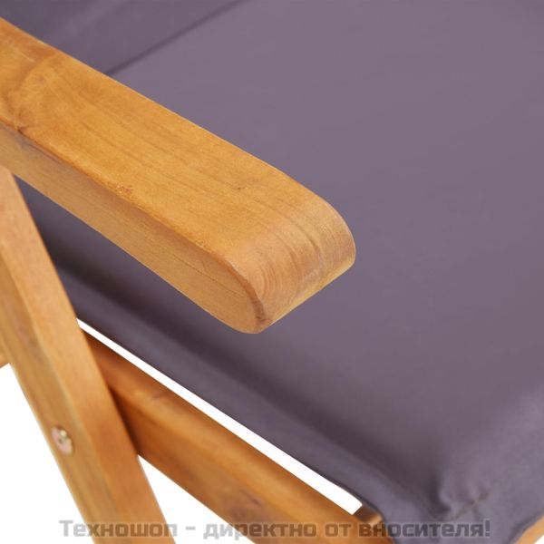 Накланящи се градински столове, 2 бр, кафяви, акация масив