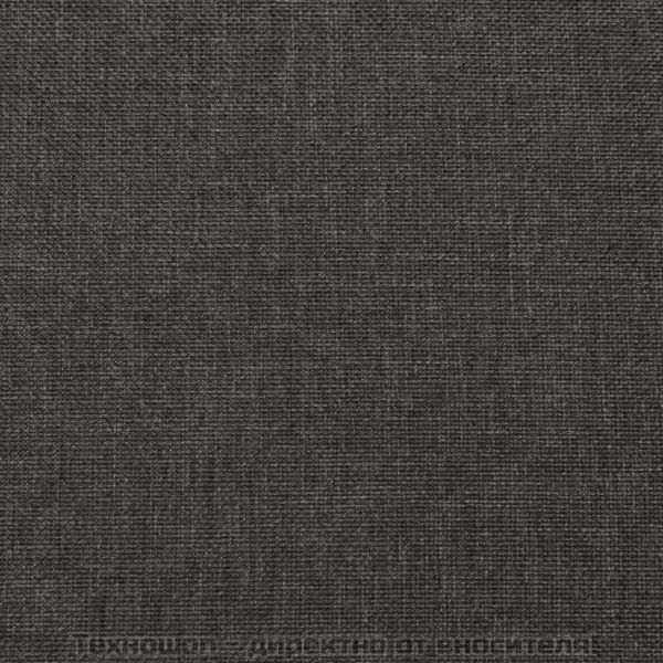 Табуретка с дървени крака, тъмносива, текстил