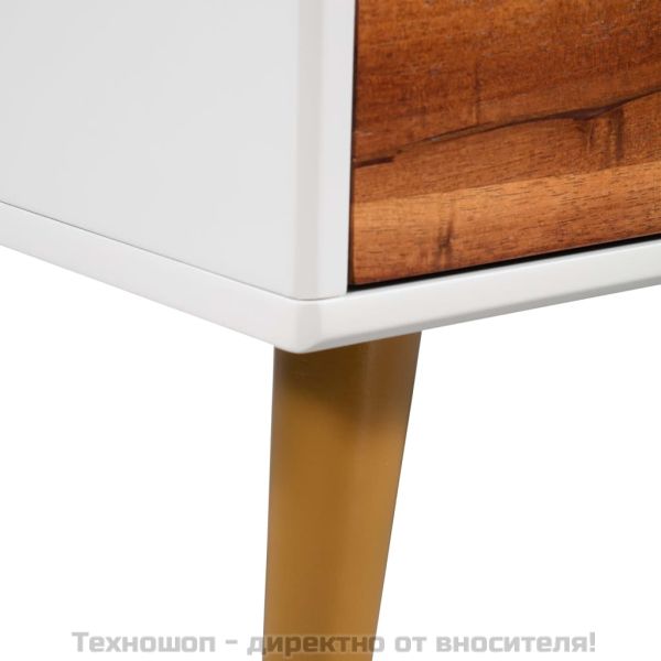 Маса за кафе, масивно акациево дърво, 90x50x40 см