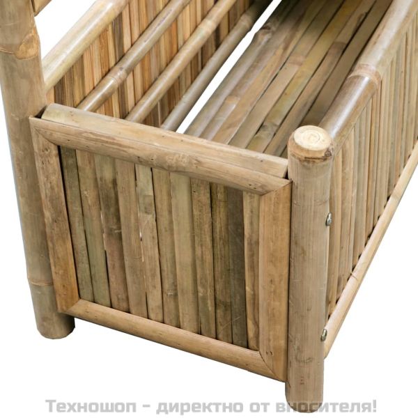 Градинска повдигната леха с решетка, бамбук, 70 см