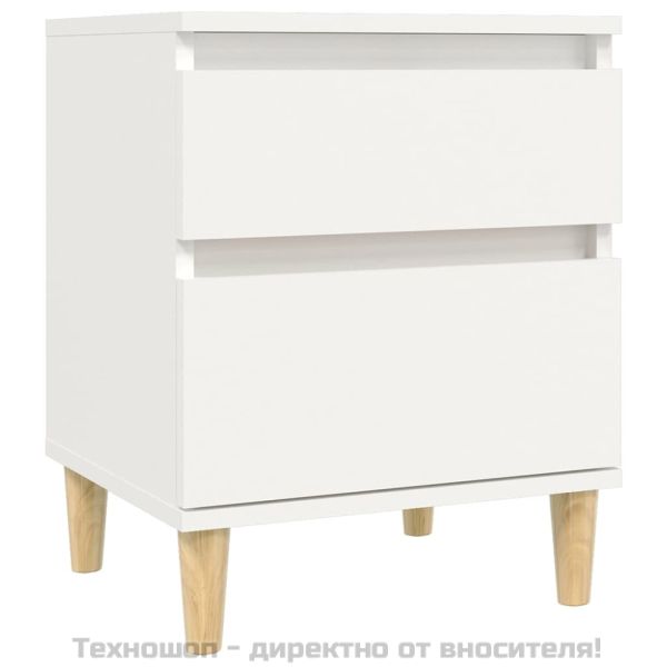 Нощни шкафчета, 2 бр, бели, 40x35x50 см