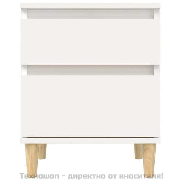 Нощни шкафчета, 2 бр, бели, 40x35x50 см