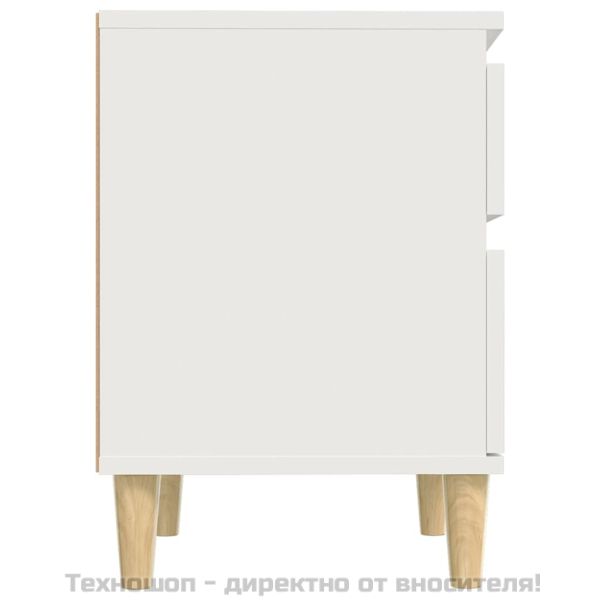 Нощни шкафчета, 2 бр, бели, 40x35x50 см