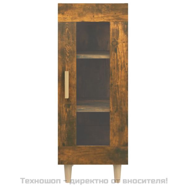 Сайдборд, опушен дъб, 34,5x34x90 см, инженерно дърво