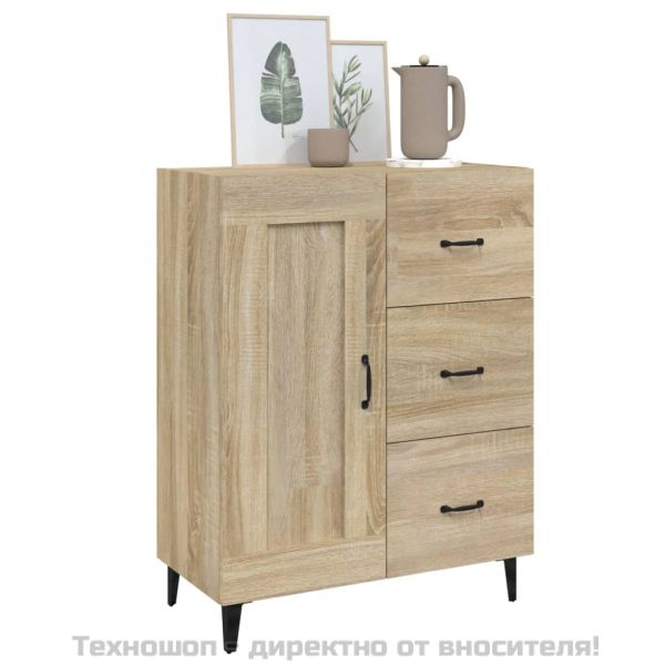 Сайдборд, дъб сонома, 69,5x34x90 см, инженерно дърво